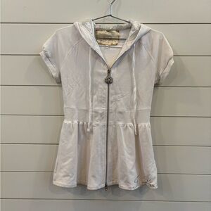 For Love And Liberty White Short Sleeve Hoodie